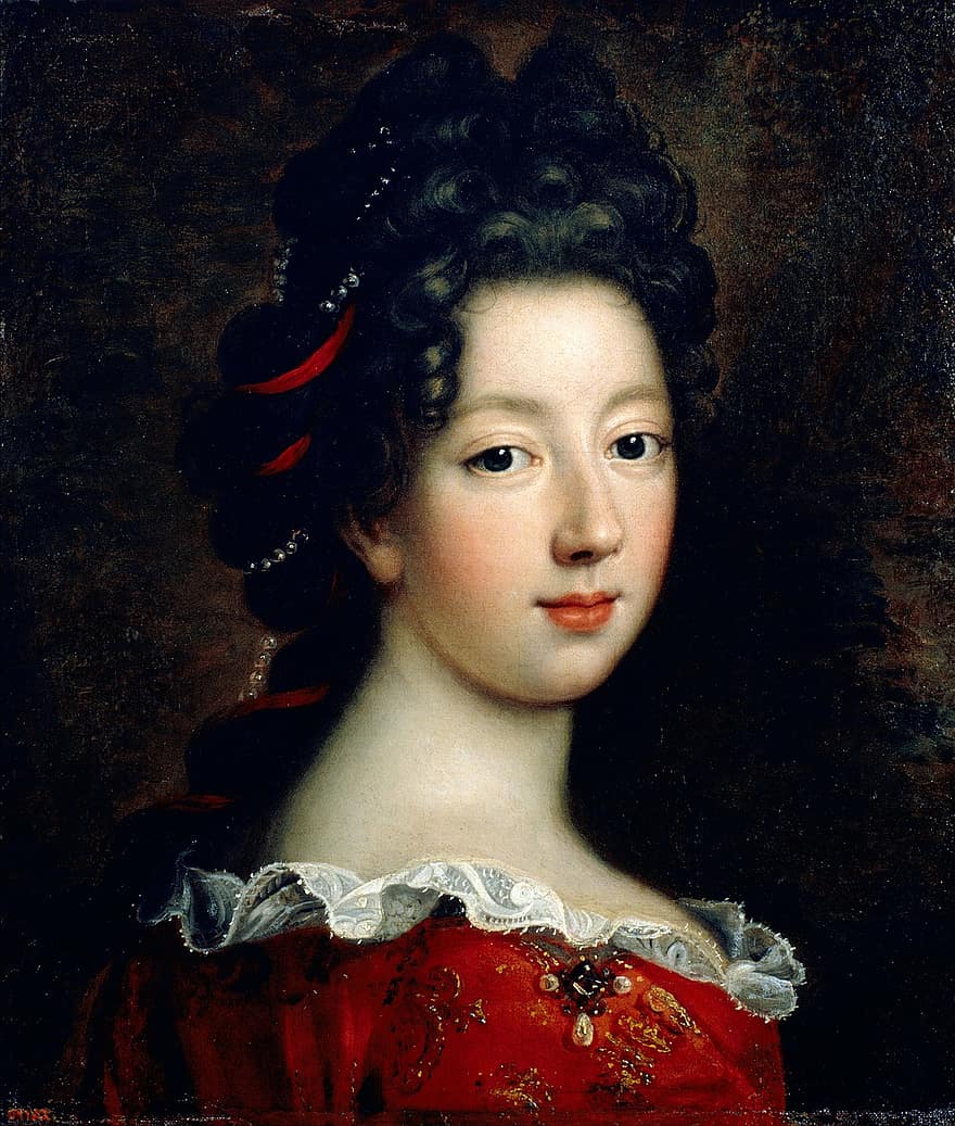 Francois De Troy, Art, Artistic, Painting, Oil On Canvas, Artistry, Portrait, Woman, Lady, Female, Black Painting
