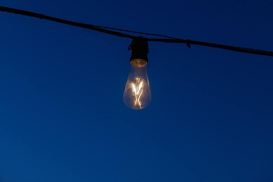 bulbo, leve, eletricidade, iluminação, lâmpada, luminária, energia, noite