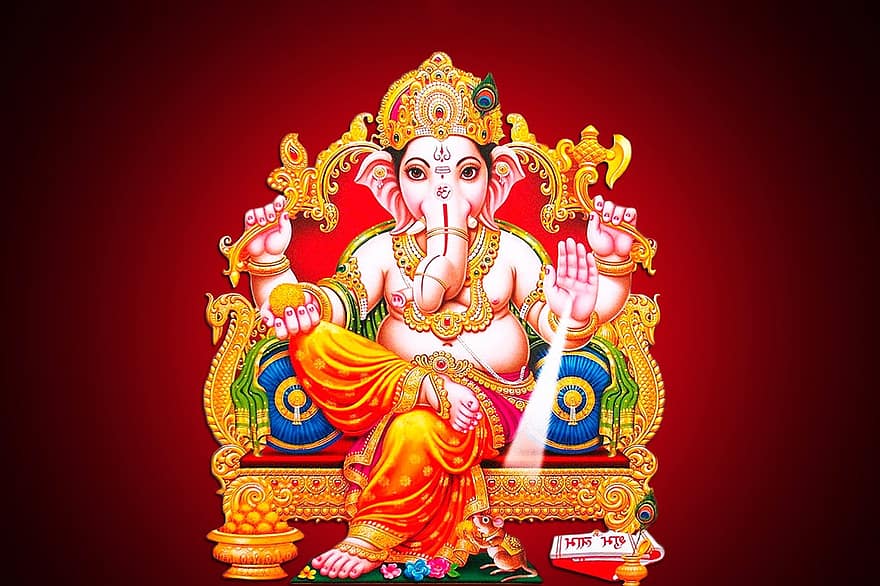 Ganesh, Ganpati, Isten, ganesha, vallás, fesztivál, hinduizmus, Ganapati, hindu, vallási, úr