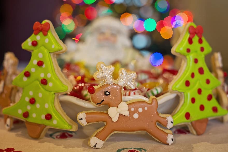 Boże Narodzenie, ciasteczka, jedzenie, deser, przekąska, ciastka świąteczne, słodycze, pyszne, wakacje, pieczony, Przysmaki