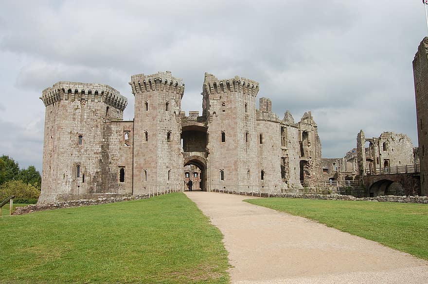 castell raglan, ruïnes, fortalesa, fort, pedra, castell, històric, arquitectura, història, lloc famós, vell