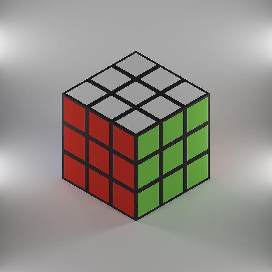 Rubik kocka, izometrikus, kocka