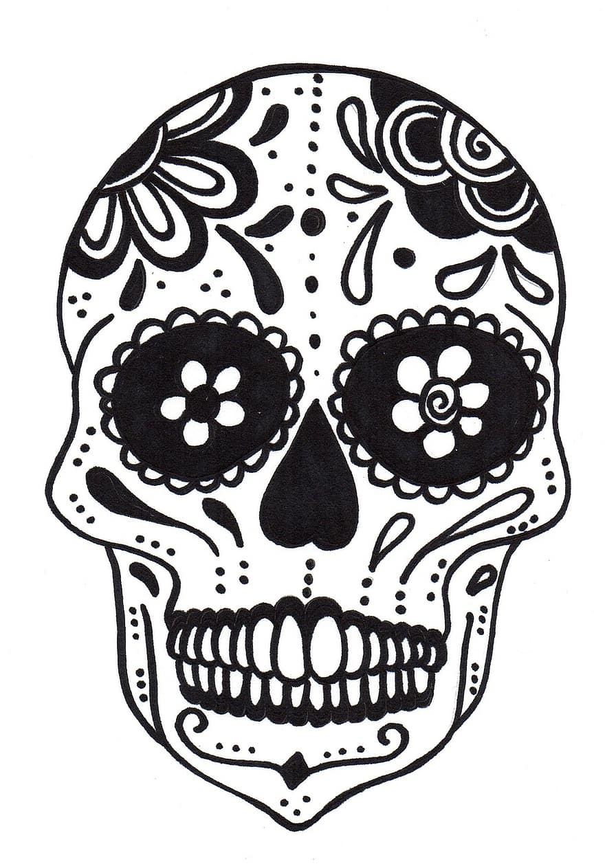 czaszka, mexicana, meksykańska czaszka