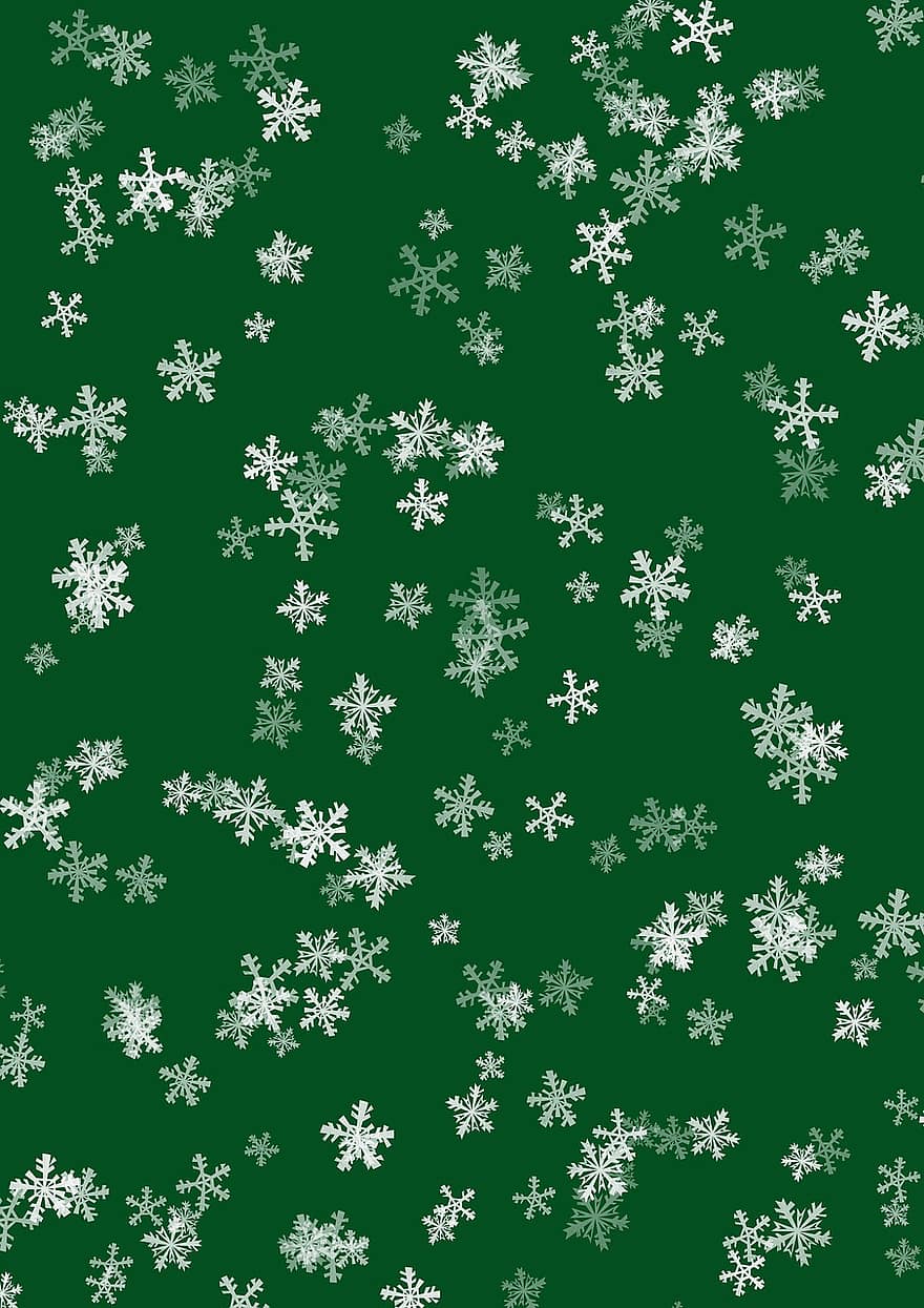 szablon, zimowy, Boże Narodzenie, wakacje, śnieg, płatek śniegu, dekoracja, karta, tło, iskierka, Zielony