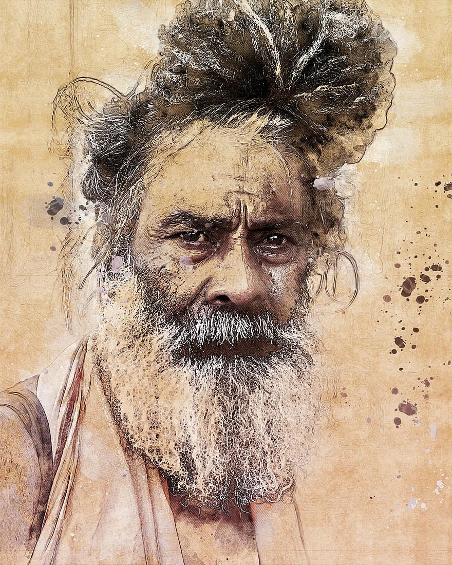 Portrait, Sadhu, Holy Man, Religion, Asia, India, Person, Monk, Hindu Culture, Guru, Spirituality