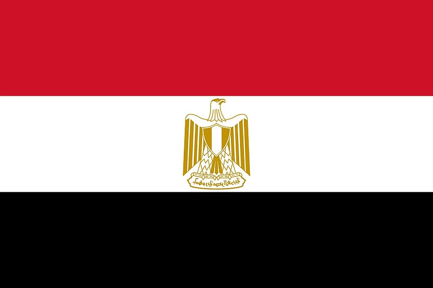 Egypt, flagg, land, våpenskjold, tegn