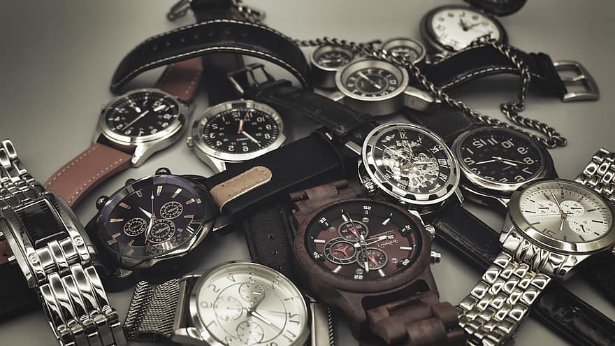 Watch, Collection, Mechanical, Timepiece, Clock, Minutes, Hours, Time