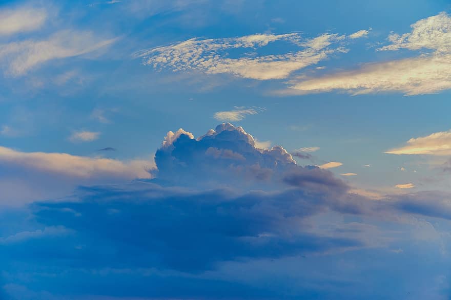 cumulus, cer, vreme, aer, atmosfera, nor, natură, cumulonimbus