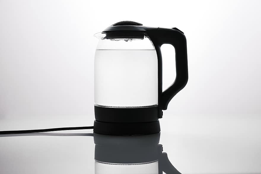 Electric Kettle, Kitchen Appliance, Water, Boil, Hot, Glass, Heater, single object, drink, liquid, close-up