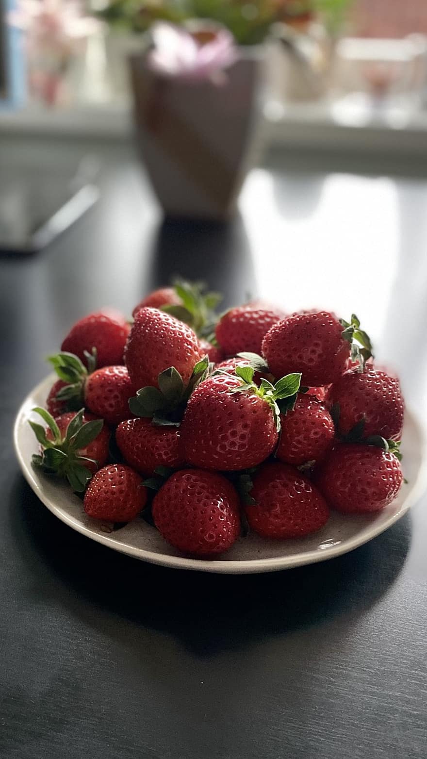 frukt, jordgubbe, organisk, mellanmål, mat, hälsosam, ljuv, vitamin, friskhet, närbild, äta nyttigt