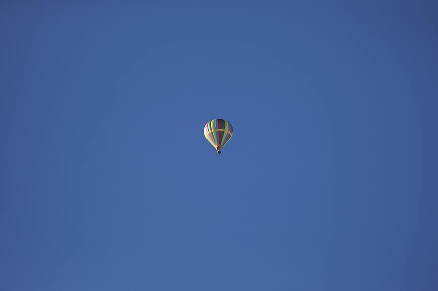 heteluchtballon, ballon, vliegend, lucht, blauw, parachute, avontuur, extreme sporten, vervoer, luchtvoertuig, zomer