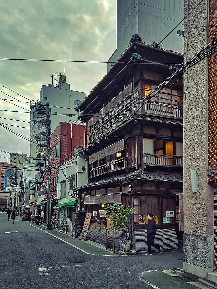 місто, архітектура, Японія, токіо, міський, подорожі