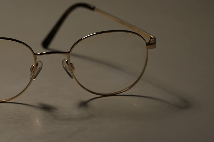 lentes, cuadro, marco de metal, los anteojos, gafas de lectura, macro
