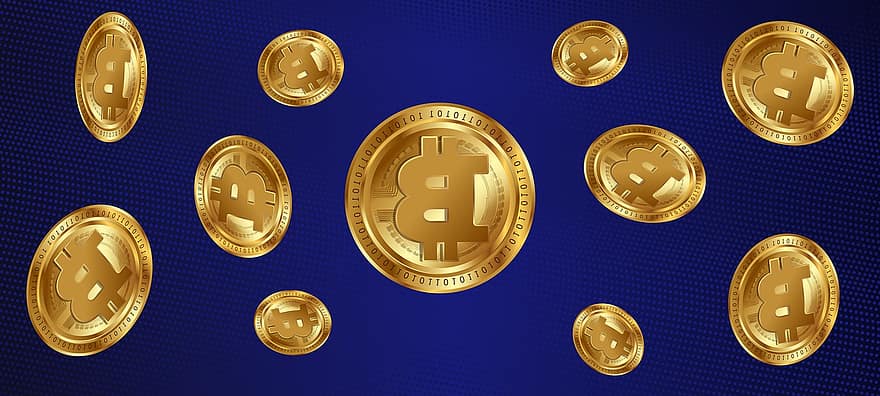bitcoin, cryptogeld, blockchain, crypto, valuta, financiën, achtergrond, digitaal