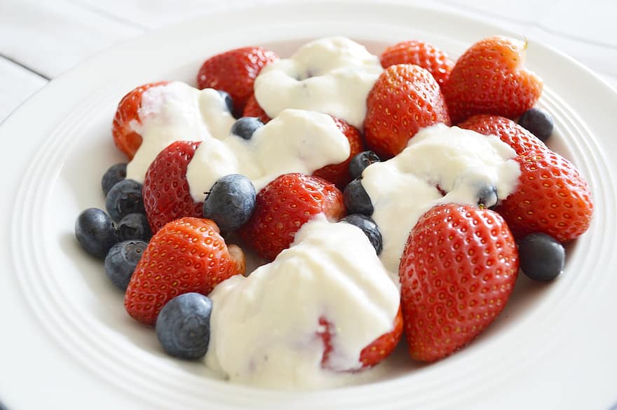 Breakfast, Berries, Organic, Strawberry, Blueberry, Fruit, Food, Healthy, dessert, freshness, berry fruit