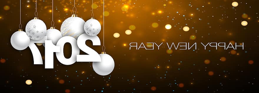 ano Novo, feliz Ano Novo, Novo, ano, celebração, pf 2017, dia de Ano Novo, Atraente, ouro, dourado, bolas de natal