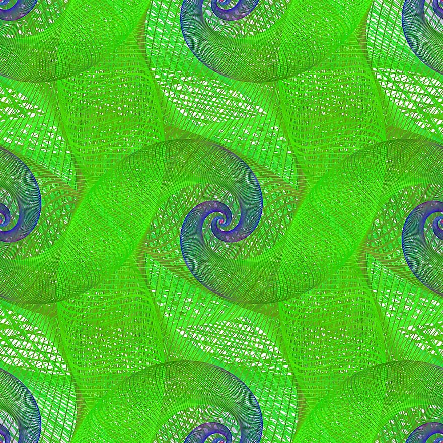 verde, fundo, espiral, padronizar, redemoinho, abstrato, desenhar, fundo em espiral, fractal, arte, computador
