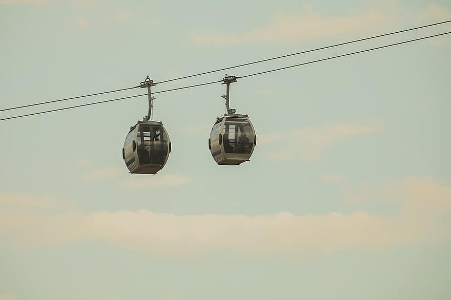 Lift Gondola, kereta gantung, Iran, tabriz, provinsi azerbaijan timur, Asia