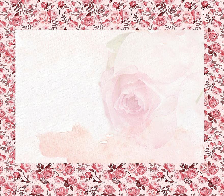 roses, flors, targeta de felicitació, marc, patró, scrapbooking, paper digital, fons de pantalla, fons, copyspace, Sant Valentí