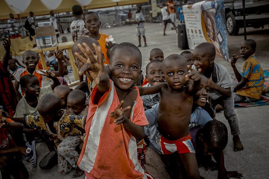 anak, Afrika, miskin, kemiskinan, anak yatim, potret, burundi, hitam, orang, menghadapi, anak laki-laki