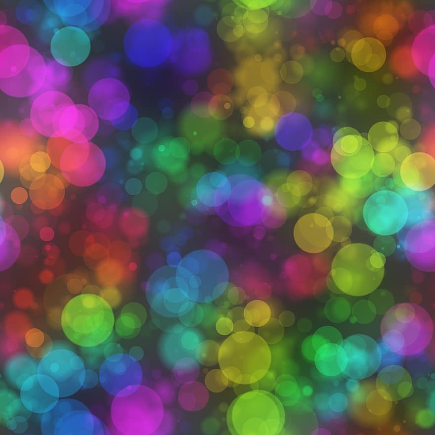 Bokeh, Lights, Bubbles, Background, Effects, Bright, Backdrop, Glow, Colorful, Defocused, Seamless Tiling