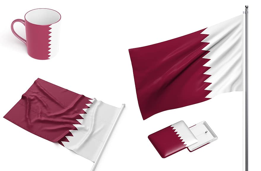 Χώρα, σημαία, Κατάρ, εθνικός, σύμβολο