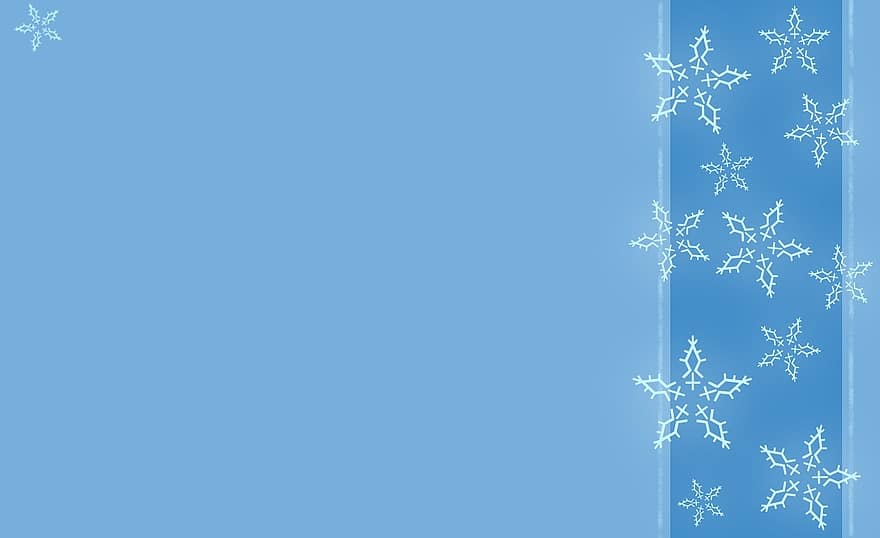 snöflingor, vinter-, blå, snö, jul, dekoration, firande, säsong, december, is, vintertid