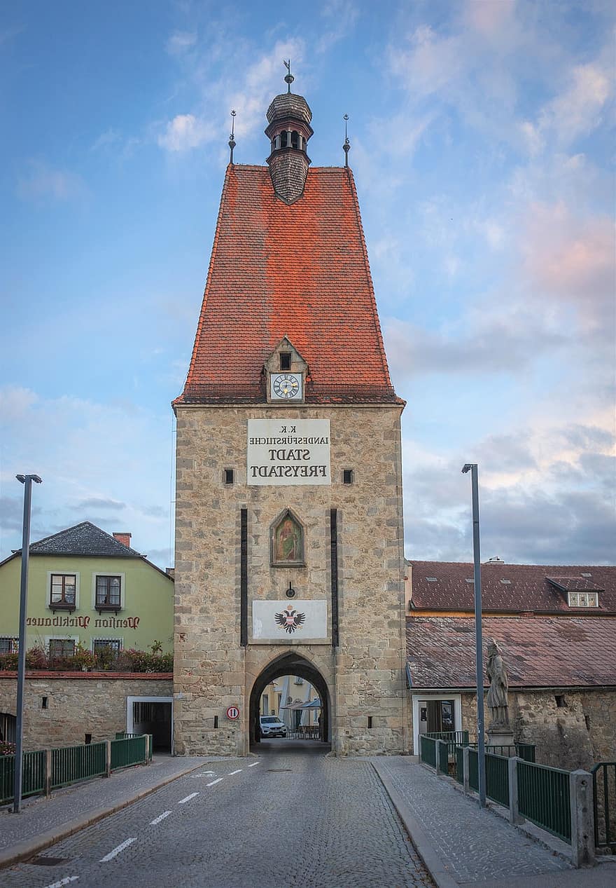 πύργος, πύλη, mühlviertel, πύργος της πόλης, πόρτα της πόλης, αρχιτεκτονική, τείχος της πόλης, ο ΤΟΥΡΙΣΜΟΣ, Μεσαίωνας, μεσαιωνική πόλη, ιστορικό κέντρο