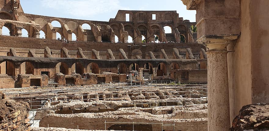 Koloseum, punkt orientacyjny, Rzym, Włochy, Miasto, turystyka, Europa, historyczny, kultura