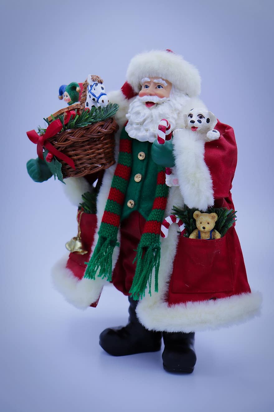 Santa, Natale, decorazione, statua, vacanza, giocattoli, solstizio