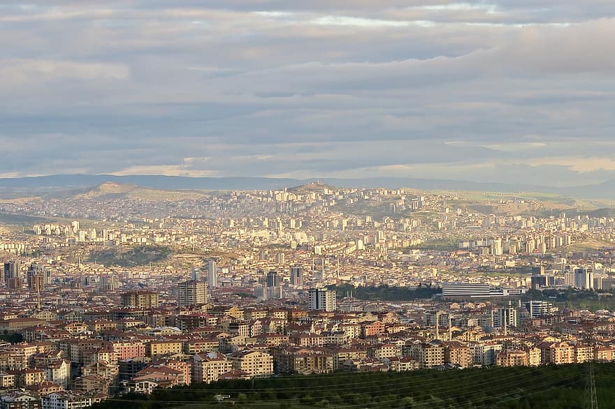 stad, gebouwen, bouwkundig, Ankara, Turkije, huizen, uitzicht, stadsgezicht, stedelijke skyline, wolkenkrabber, architectuur
