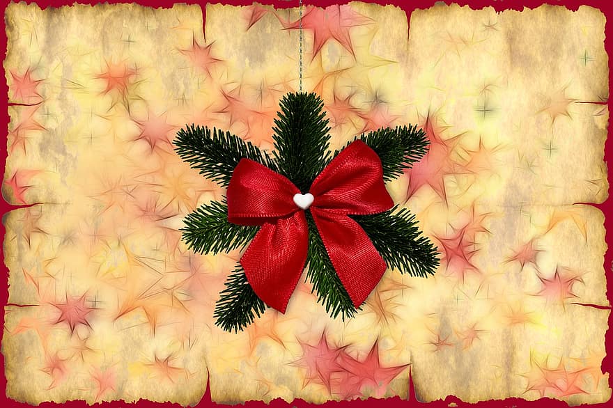 рождество, звезда, снежинка, зима, праздник, орнамент, блестящий, tannenzweig, ель, петля, подарок