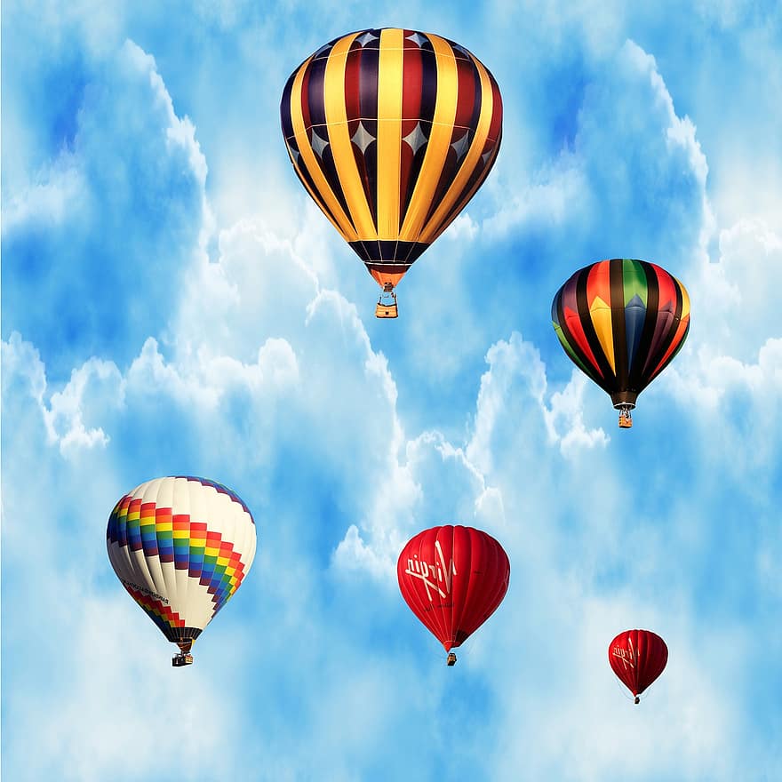 повітря, небо, літати, балон, подорожі, пригода