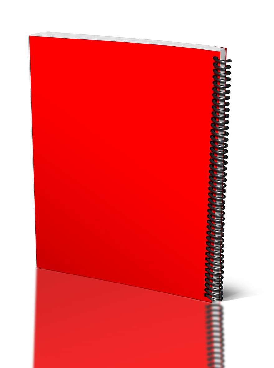 bindemedel, mapp, företag, kontor, dokumentera, 3d, pappersarbete, Röd affär, Röda kontoret, Red Company
