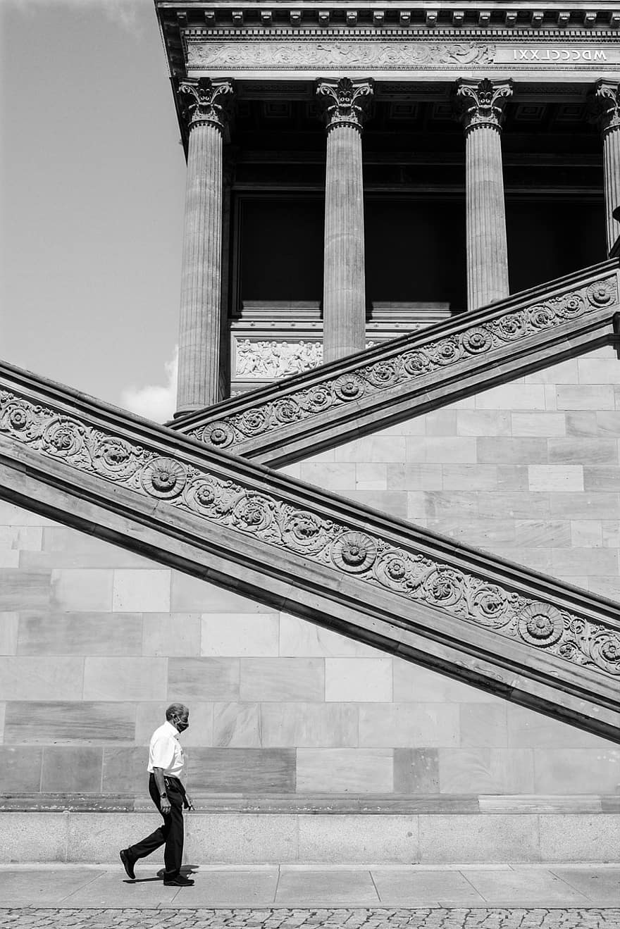 Museum, Temple, Antiquity, Security Guard, Columnar, Architecture, Building, Historical, Old, Berlin, Museum Island