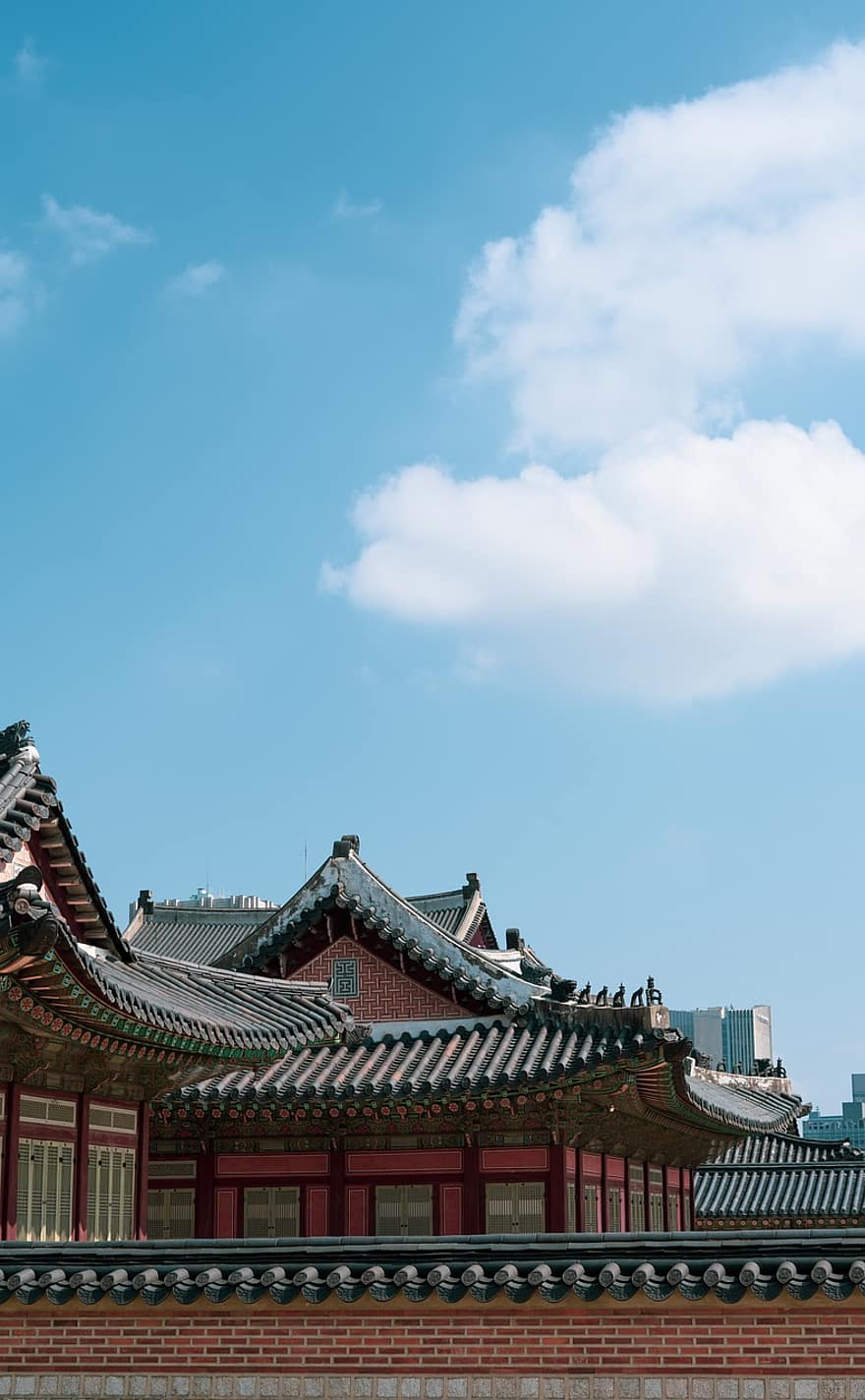 전통적인, 대한민국, 경복궁, 한옥, 서울, 궁전, 문화 유산