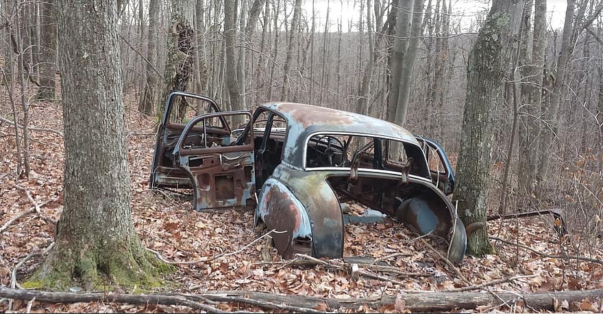 carro, Antiguidade, oxidado, vintage, auto, automóvel, velho, retrô, clássico, nostalgia, oldtimer