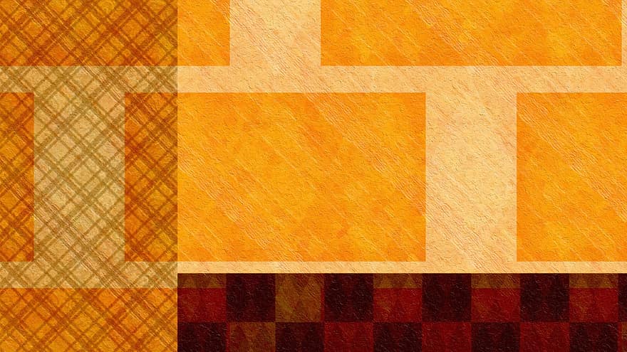 obdélník, vzor, oranžový, zlato, hnědý, abstraktní, tkanina, textil, zeď, cihly, kameny