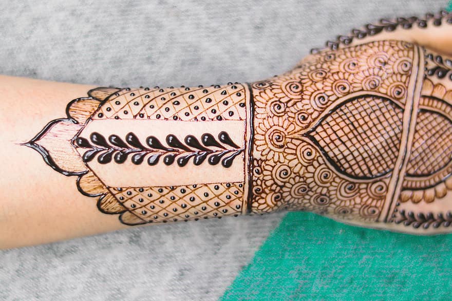 Henna, Muster, tätowieren, Kunst, Armband, Karosserie, Braut, Mode, Hand, Schmuck, Mehendi