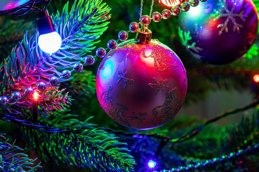 kerstboom, vakantie, seizoen, ornament, decoratie, thema, feestelijk, snuisterij