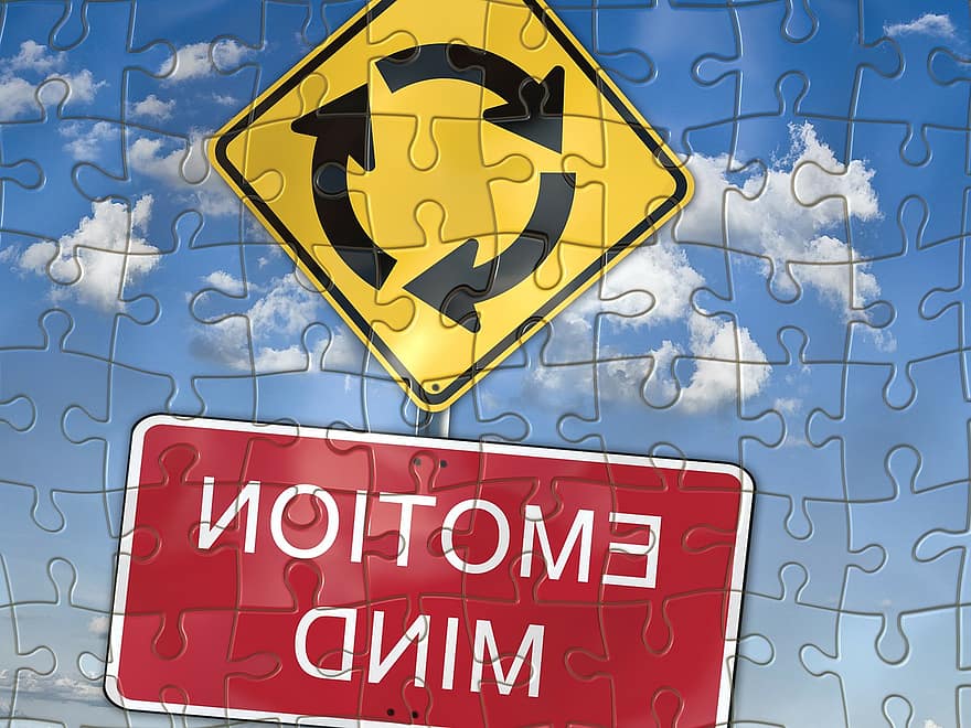 Road Sign, Shield, Signs, Sky, Clouds, Puzzle, Arrows, Together, Interaction, Supplement, Feeling