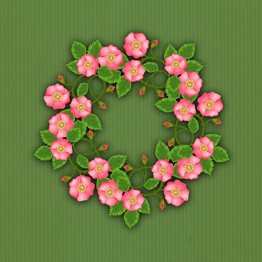 Wreath, Flowers, Roses, Romantic, Decoration, Floral Wreath, Party, Romance, Love, Pretty, Woven