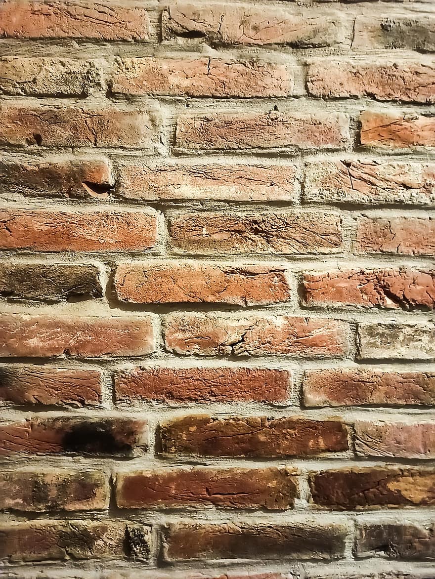 τοίχος από τούβλα, τείχος, ηλικιωμένος, ξεπερασμένη, grunge, σκυρόδεμα, πέτρινος τοίχος, τούβλα, μπλοκ, καφέ τοίχο από τούβλα, πρόσοψη