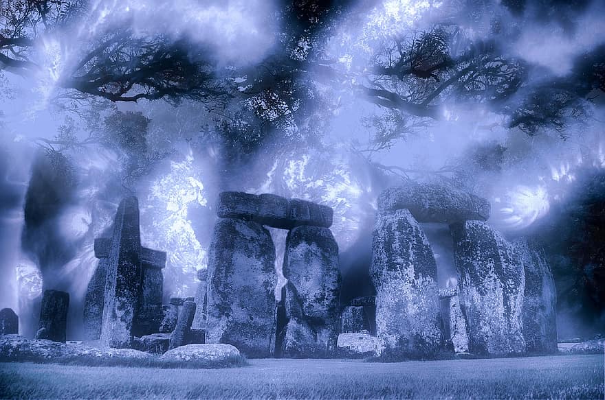 Anglia, kövek, druidák, varázslat
