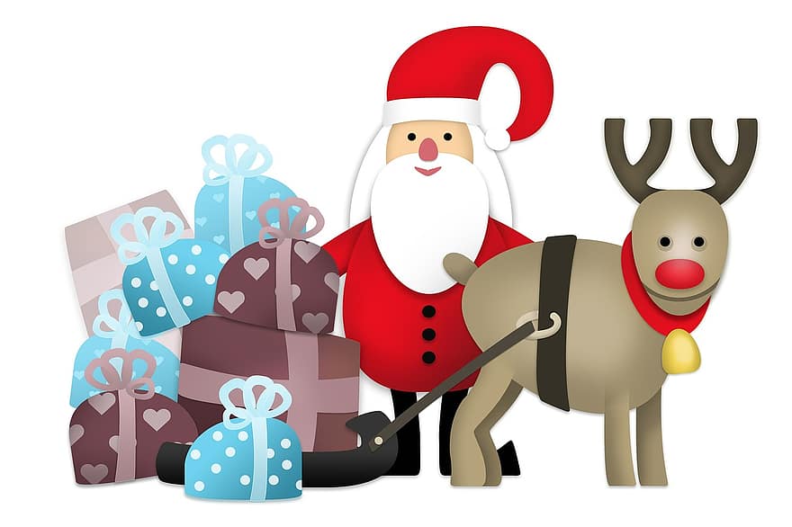 Sinterklas, rusa kutub, Rudolph rusa berhidung merah, hari Natal, brownies