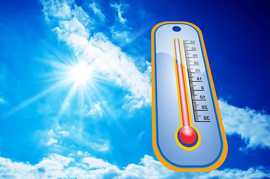 熱、夏、太陽、熱記録、hitzefrei、蒸し暑い、トロピカル、紫外線、光線、空、休暇