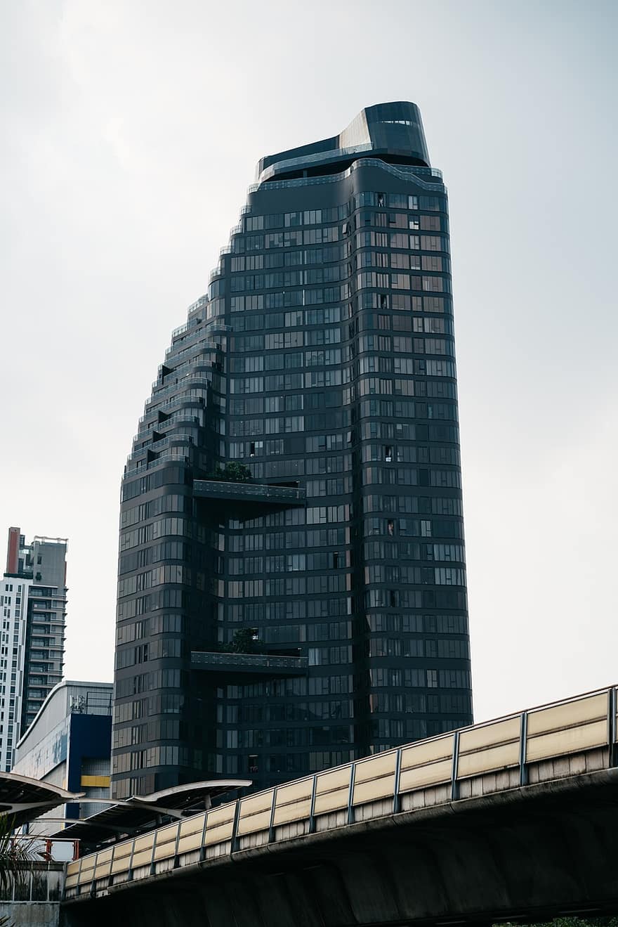Taizeme, taju, ēka, debesskrāpis, augsts, birojs, galvenais birojs, stikls, projektu, dzīvoklis, pilsētas