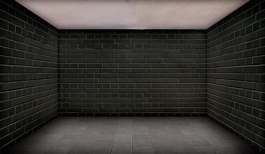 Space, Empty, Background Image, Stage, Stage Design, Bricks, Floor Tiles, Empty Space, Black, White, Template
