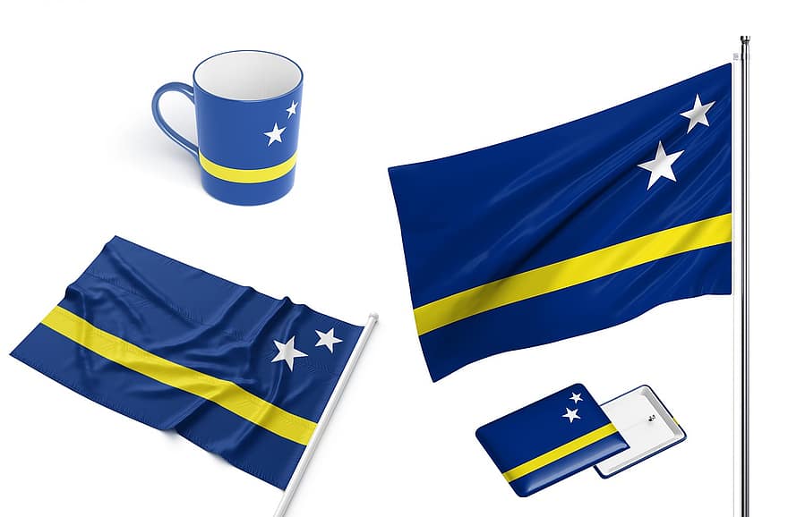 Curacao, Land, Flagge, abhängig, Staatsangehörigkeit, Tasse, Design