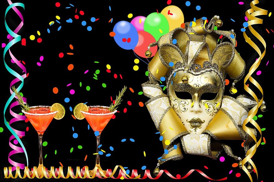 Karneval, venezianische Maske, Party, Maskenball